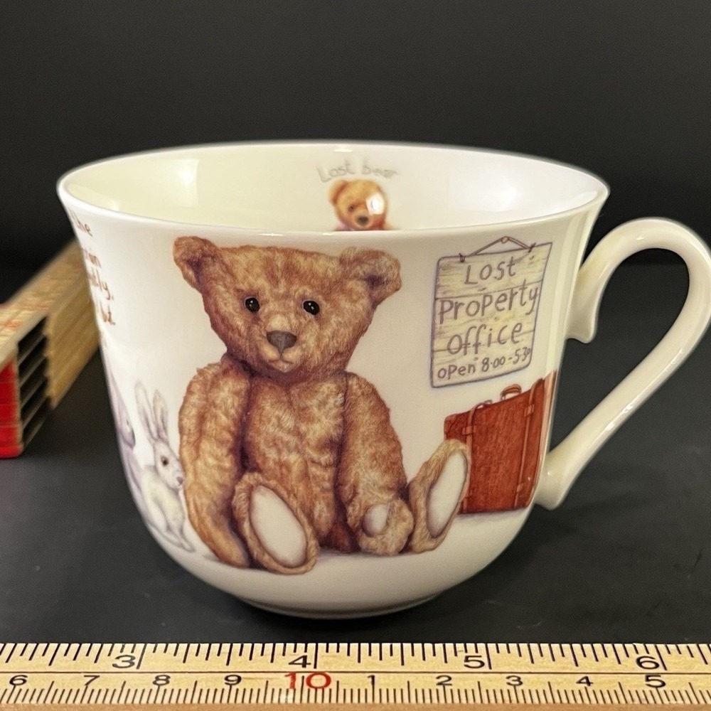 Vintage Roy Kirkham "Lost Bear" Fine Bone China Cup & Saucer 2003 - England Coll